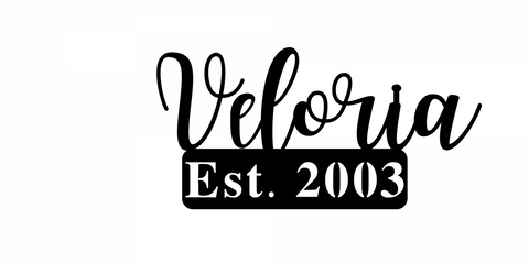 veloria/name sign/BLACK
