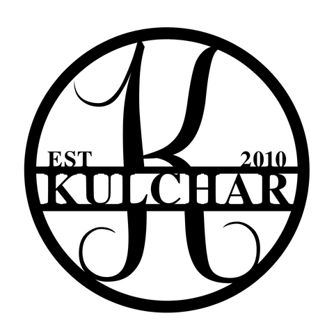 kulchar est 2010/monogram sign/BLACK