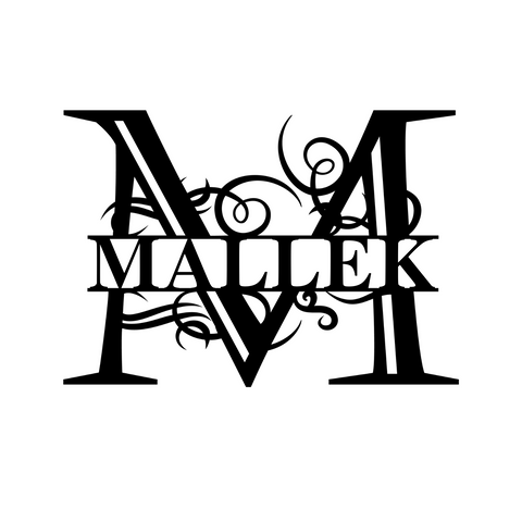 mallek/monogram sign/BLACK