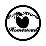 happy hearts homestead/custom sign/RED
