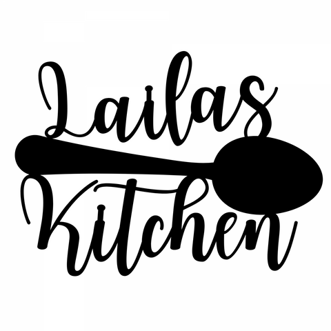 laila's kitchen/kitchen sign/BLACK