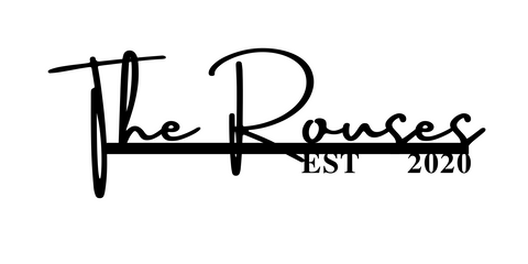 the rouses/name sign/BLACK