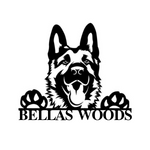 bellas woods/german shepherd sign/BLACK