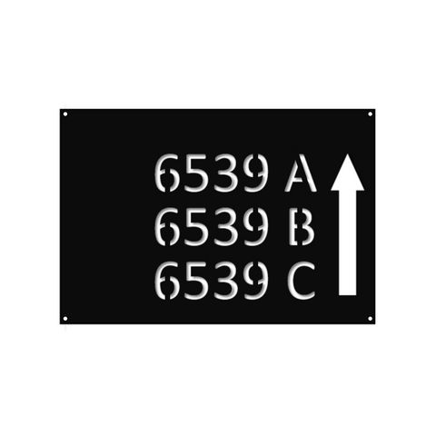 6539 abc/custom sign/BLACK