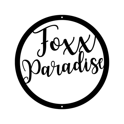 foxx paradise/custom sign/BLACK