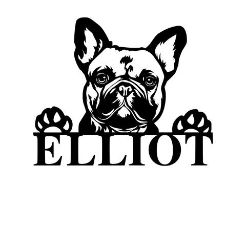 elliot/french bulldog sign/BLACK