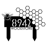 8942 woodstone/custom sign/BLACK