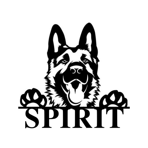 spirit/german shepherd sign/BLACK