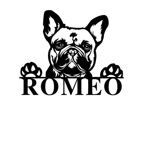 romeo/french bulldog sign/BLACK