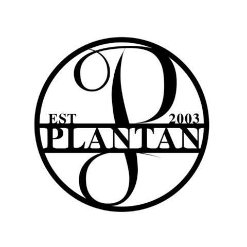 plantan est 2003/monogram sign/BLACK