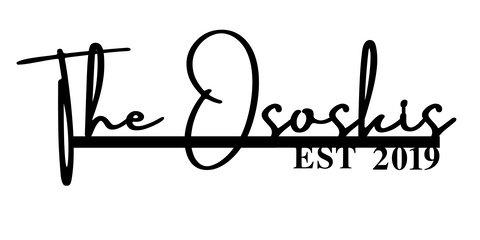 the ososkis/name sign/BLACK/18 inch