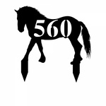 560/horse address yard sign/BLACK