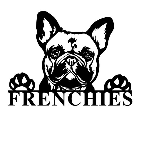 frenchies/french bulldog sign/BLACK