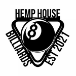 hemp house billiards est 2021/pool sign/BLACK
