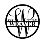 weaver est 2021/monogram sign/BLACK