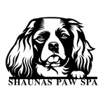 shaunas paw spa/king charles spaniel sign/BLACK/30 inch