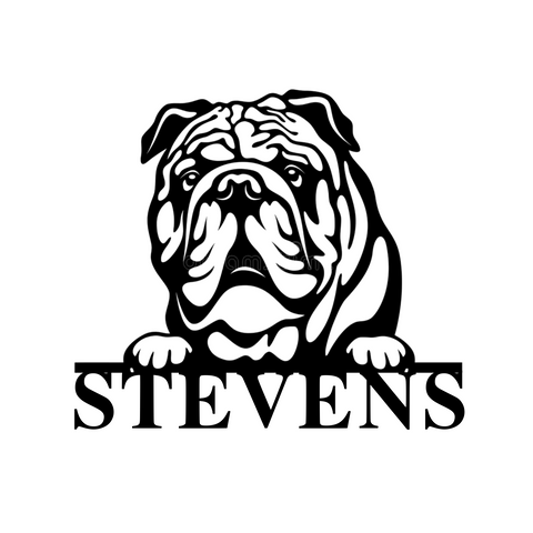 stevens/bulldog sign/BLACK