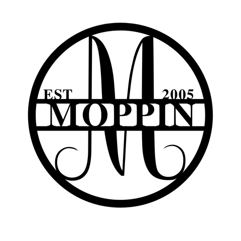 moppin est 2005/monogram sign/BLACK