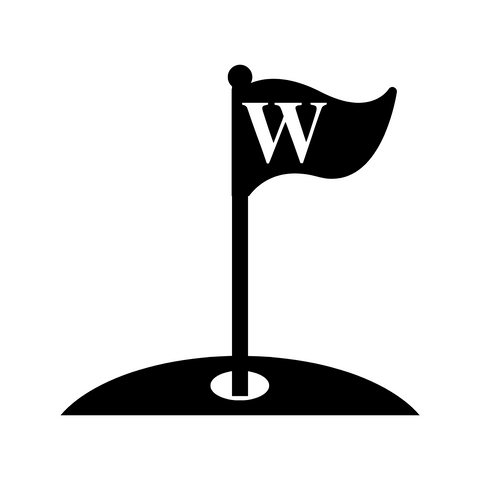 w/golf monogram sign/BLACK