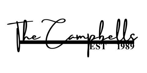 the campbells/name sign/BLACK