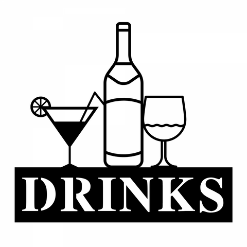 drinks/bar sign/BLACK