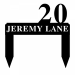 20 jeremy lane/address yard sign/BLACK