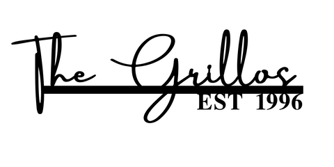 the grillos est 1996/name sign/BLACK