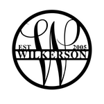 wilkerson/monogram sign/BLACK/12 inch