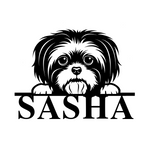 sasha/shih tzu sign/BLACK