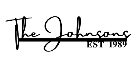 the johnsons/name sign/BLACK