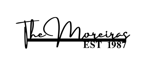 the moreiras est 1987/name sign/BLACK