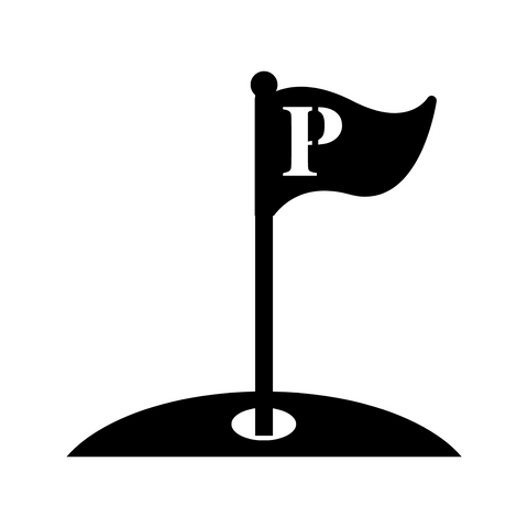 p/golf monogram sign/BLACK