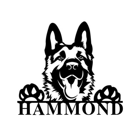 hammond/german shepherd sign/BLACK