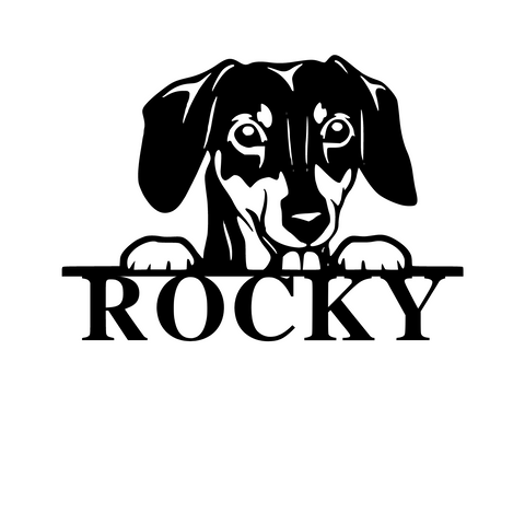 rocky/dachshund sign/SILVER