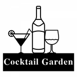 cocktail garden/bar sign/BLACK