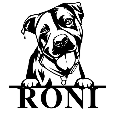 roni/pitbull sign/BLACK