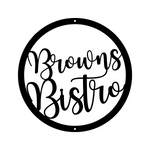 browns bistro/custom sign/BLACK