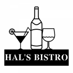 hal's bistro/bar sign/BLACK/18 inch