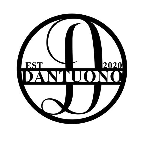 dantuono est 2020/monogram sign/BLACK