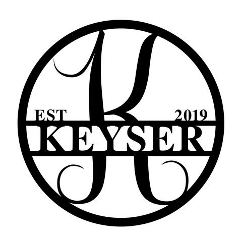 keyser 2019/monogram sign/BLACK
