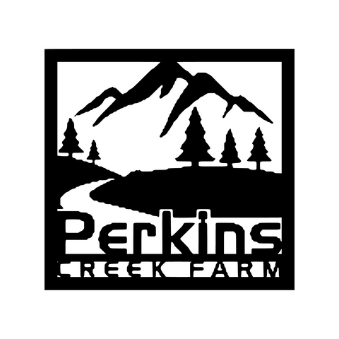 perkins creek farm/custom sign/BLACK