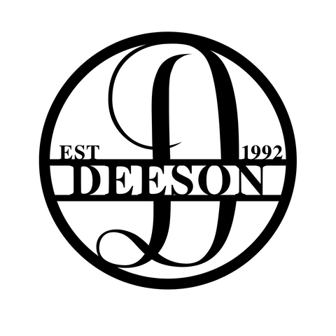 deeson est 1992/monogram sign/BLACK