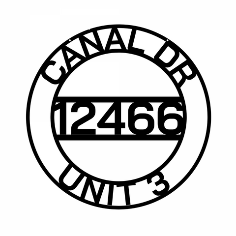 canal dr unit 3/custom sign/SILVER