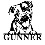gunner/pitbull sign/BLACK