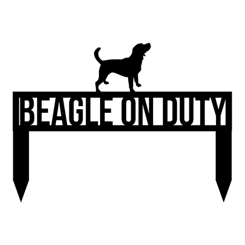 Beagle on Duty Yard Sign - 24 inch