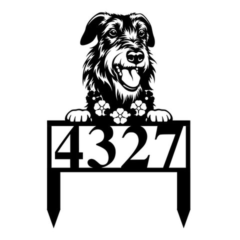 4327/wolfhound stake sign/BLACK