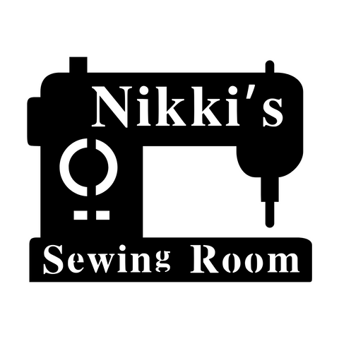 nikki's sewing room/sewing sign/BLACK