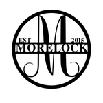 morelock est 2015/monogram sign/BLACK