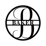 baker/monogram sign/BLACK