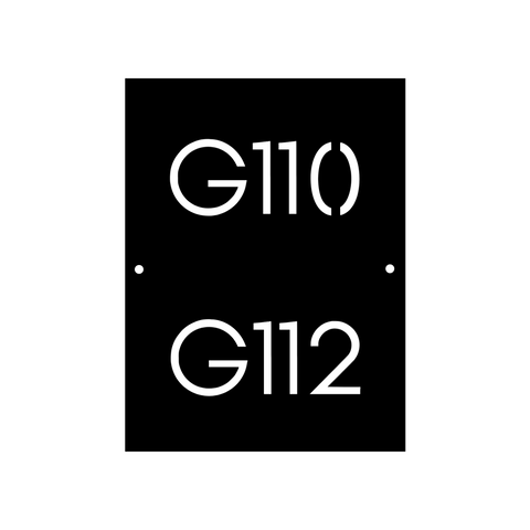g110 g112/apt sign/BLACK
